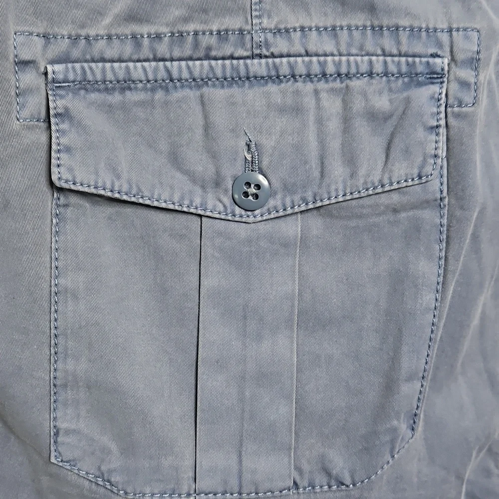 Daniel Cremieux Gray and Light Blue Flat Front Shorts Size 36